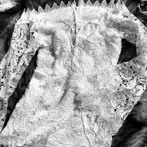 Women’s off the shoulder lace  mini dress